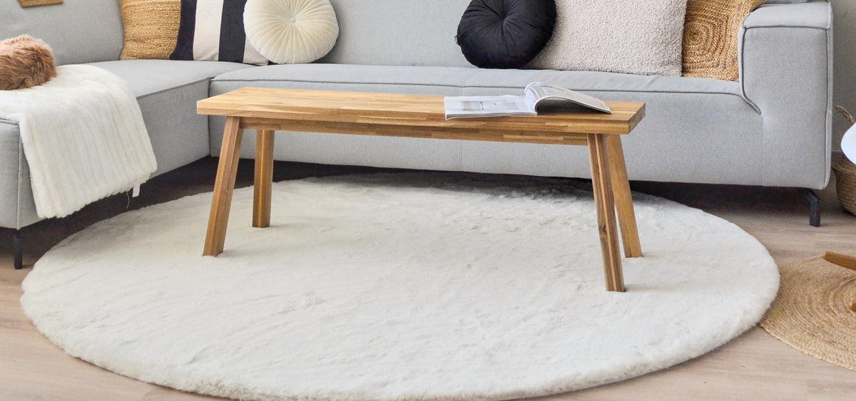 rond vloerkleed comfy wit