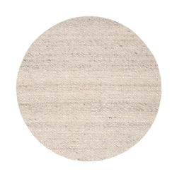 Round Wool Rug - Feline White/Blended