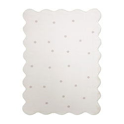 Kids Room Rug - Cloudy Dots White
