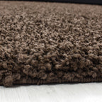 High pile floor rug - Life Brown