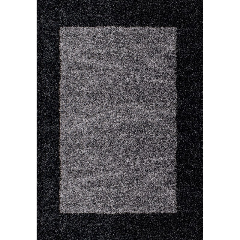 High Pile Floor Rug - Edge Black