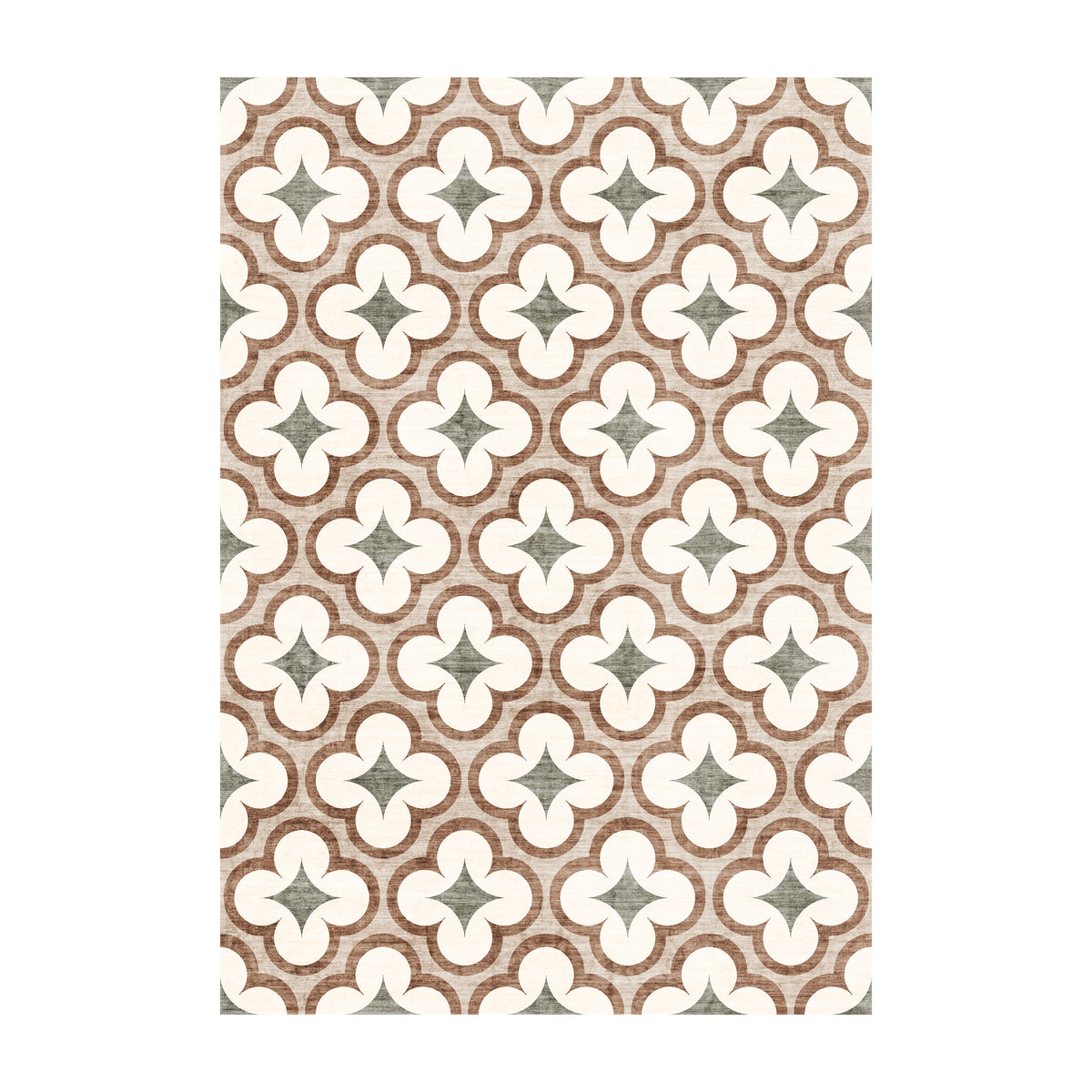 Geometric outdoor rug – Mosaic Clover Green