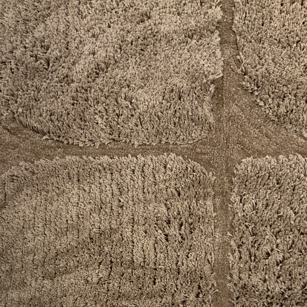 Organic rug - Odette Grid Brown