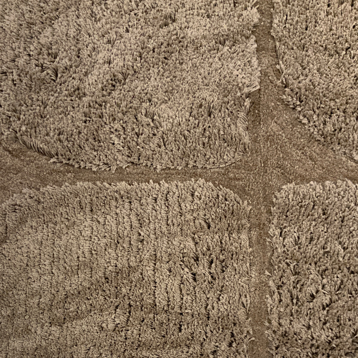 Organic rug - Odette Grid Brown
