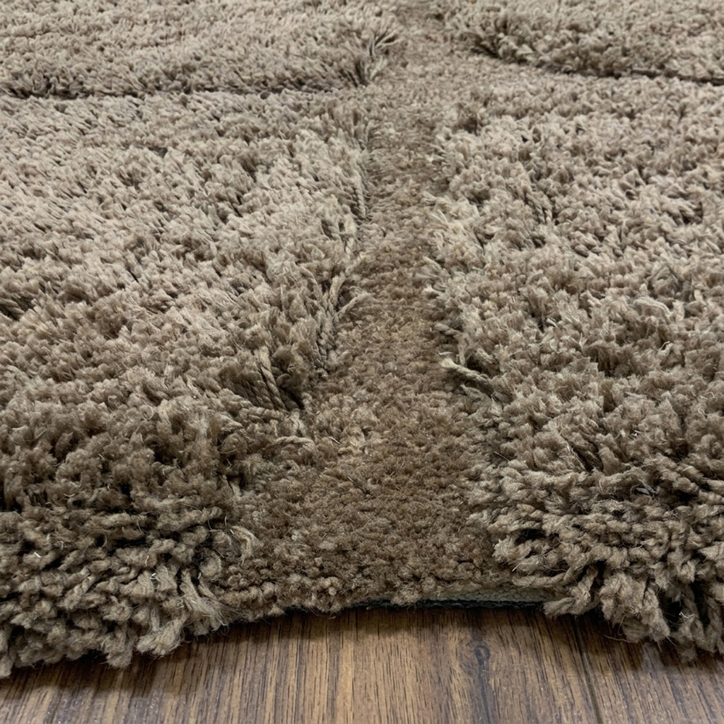 Organic rug - Odette Grid Brown