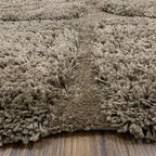 Organic rug - Odette Grid Brown