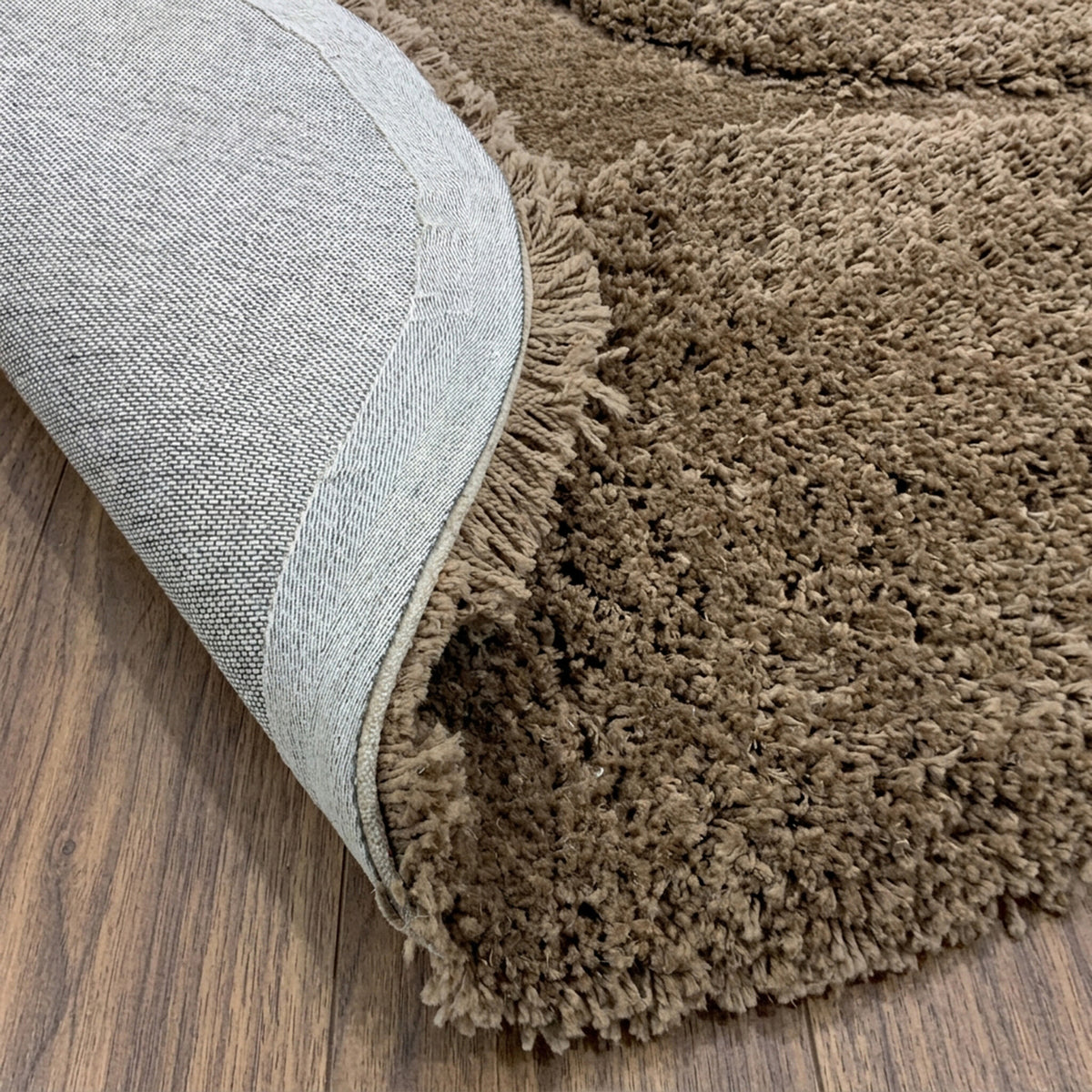 Organic rug - Odette Grid Brown
