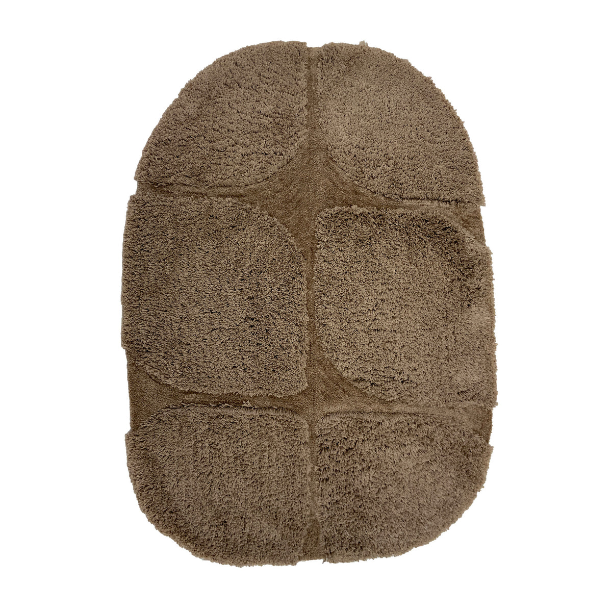 Organic rug - Odette Grid Brown