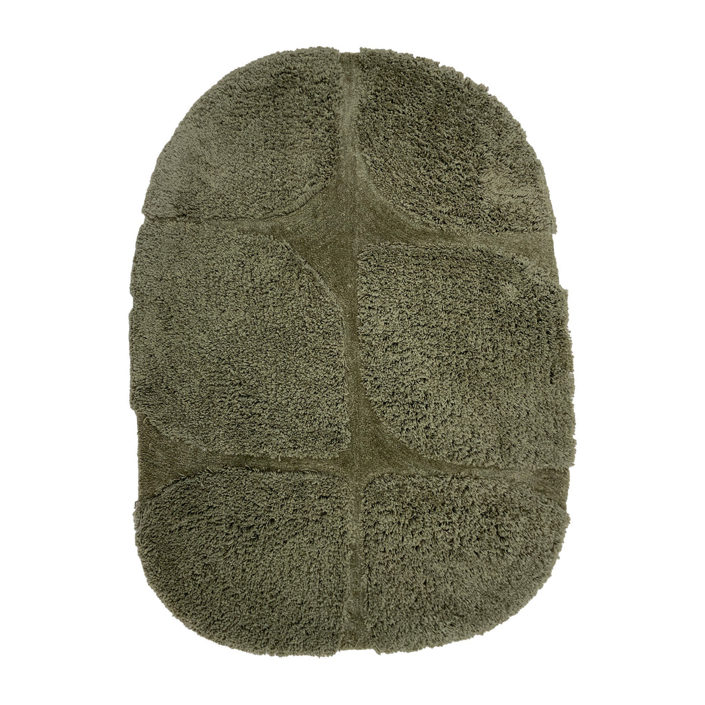 Organischer Teppich - Odette Grid Grün