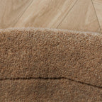 Organic rug - Isara Border Brown
