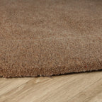 Organic rug - Isara Border Brown