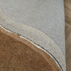 Organic rug - Isara Border Brown