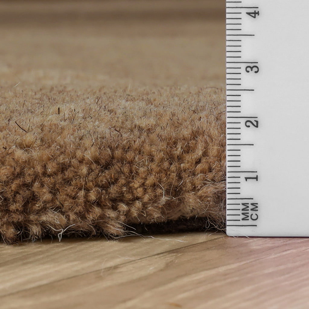 Organic rug - Isara Border Brown