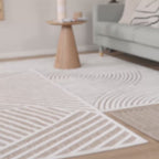 Modern Rug - Nori Lines White/Taupe