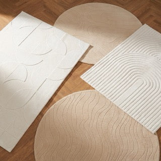 Scandinavian Rug - Charm Waves White