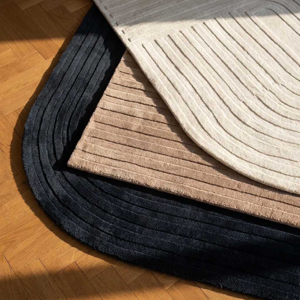 Irregular Rug - Flowy Wavy Taupe