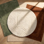 Round Scandinavian Rug - Lova Diamond Cream