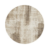 Round abstract rug - Rusty Taupe