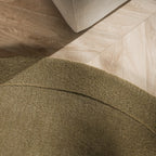 Round rug - Isara Border Olive Green