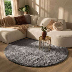 Round Shaggy Rug - Blaze Grey