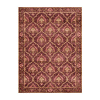 Vintage rug - Sage Grid Red