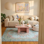 Vintage Rug - Lily Medallion Light Blue
