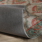 Vintage rug - Sage Grid Green