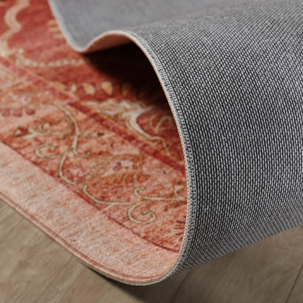 Teppich Vintage - Sage Grid Terracotta