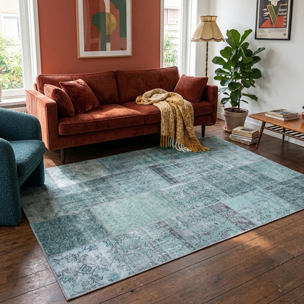 Patchwork Rug - Estate Blue/Green