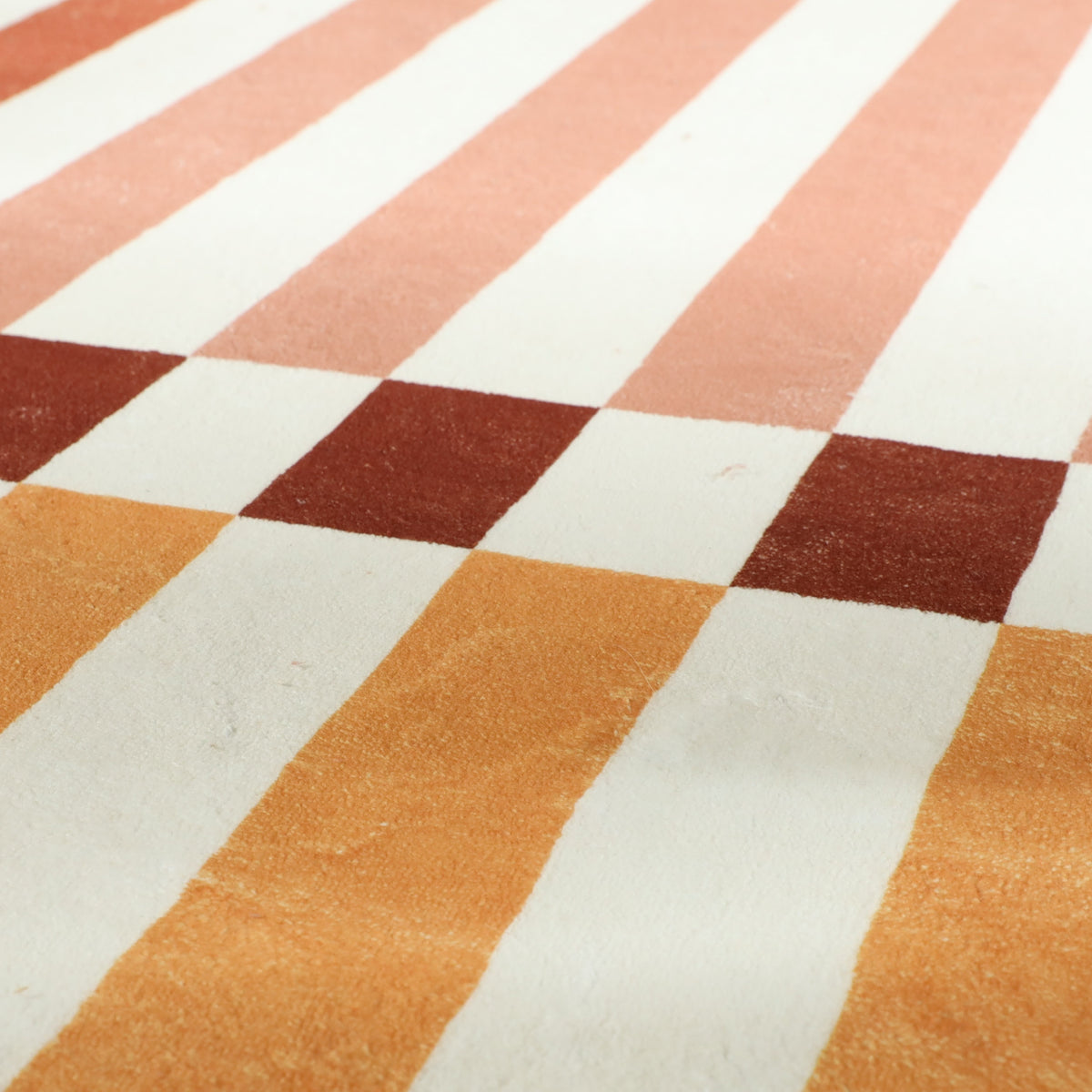 Washable children’s rug - Billy Blocks Terracotta