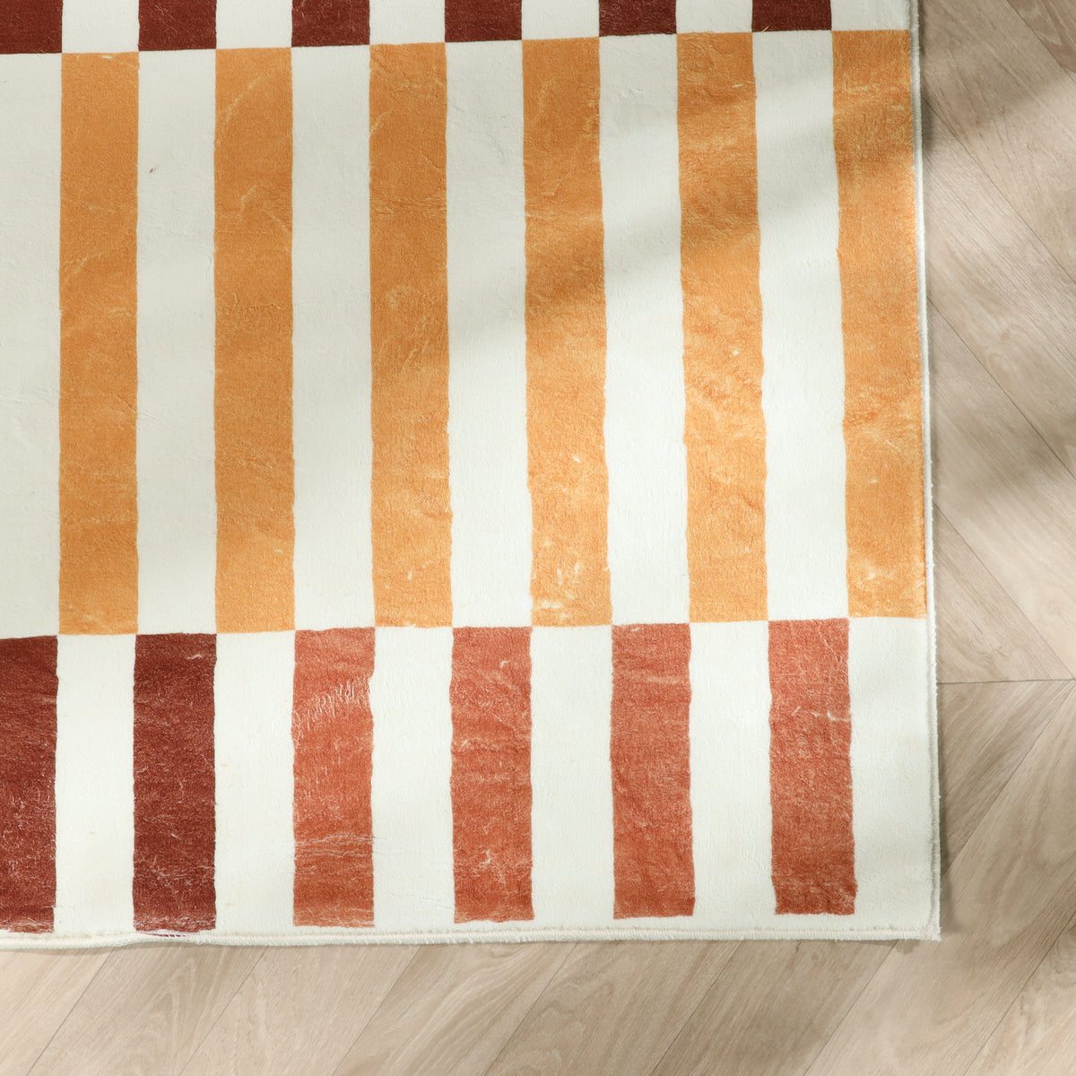 Washable children’s rug - Billy Blocks Terracotta