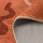 Washable children’s rug - Billy Shapes Terracotta