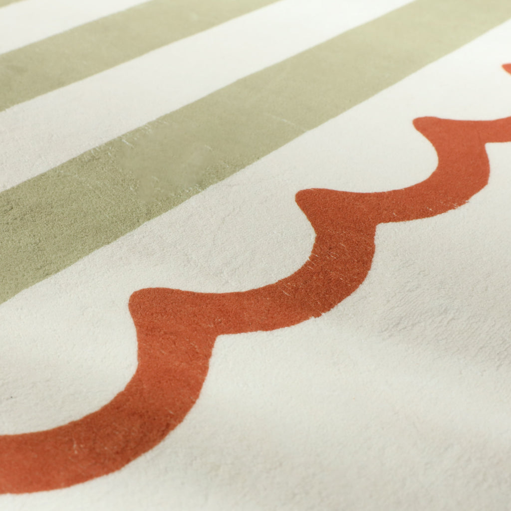 Washable children’s rug - Billy Stripes Green